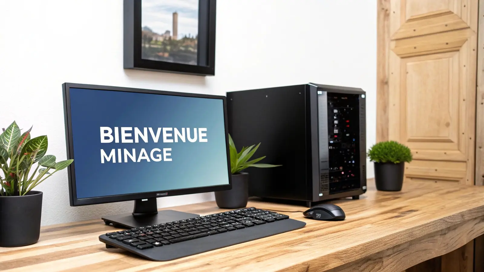 Rig de minage ouvert avec six cartes graphiques montées sur un cadre en aluminium