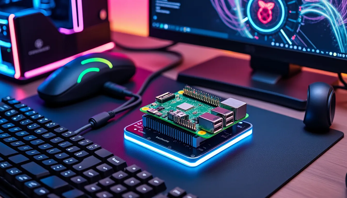 carte Raspberry Pi équipée d’un dissipateur ventilé, utilisée pour du minage de cryptomonnaies au processeur